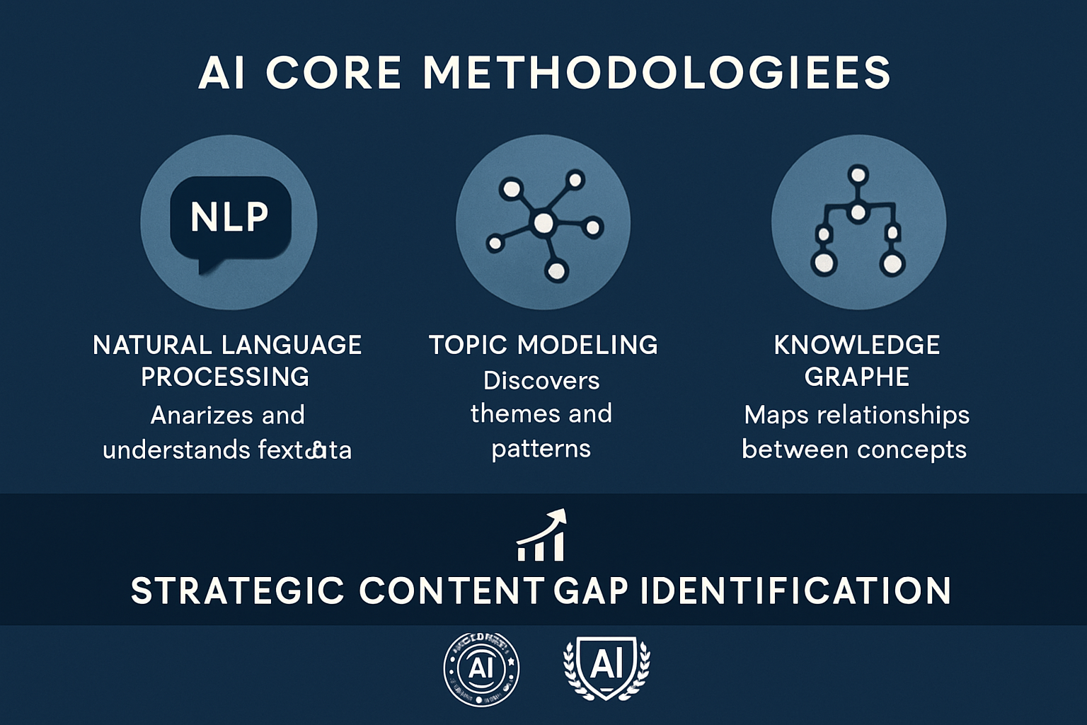 An authoritative visualization of the AI technologies underpinning advanced content gap analysis, establishing credibility and reinforcing our position as thought leaders.