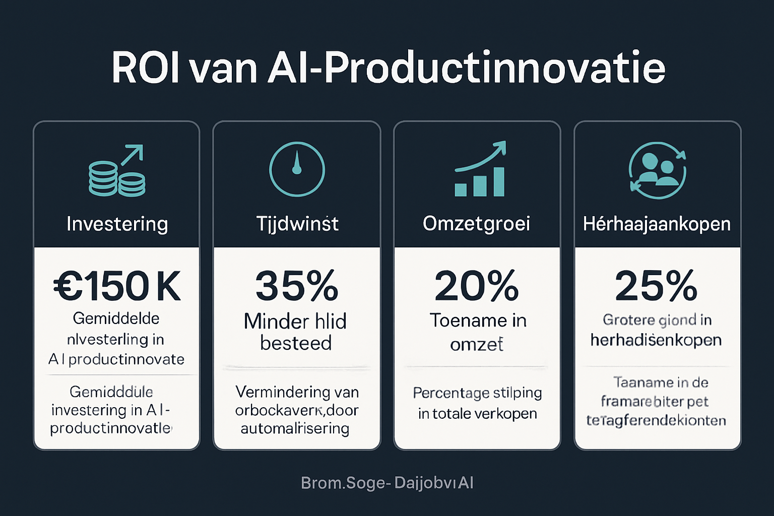 Een duidelijk en betrouwbaar overzicht van de financiële impact van AI-innovatie, perfect voor het samenstellen van een interne business case.