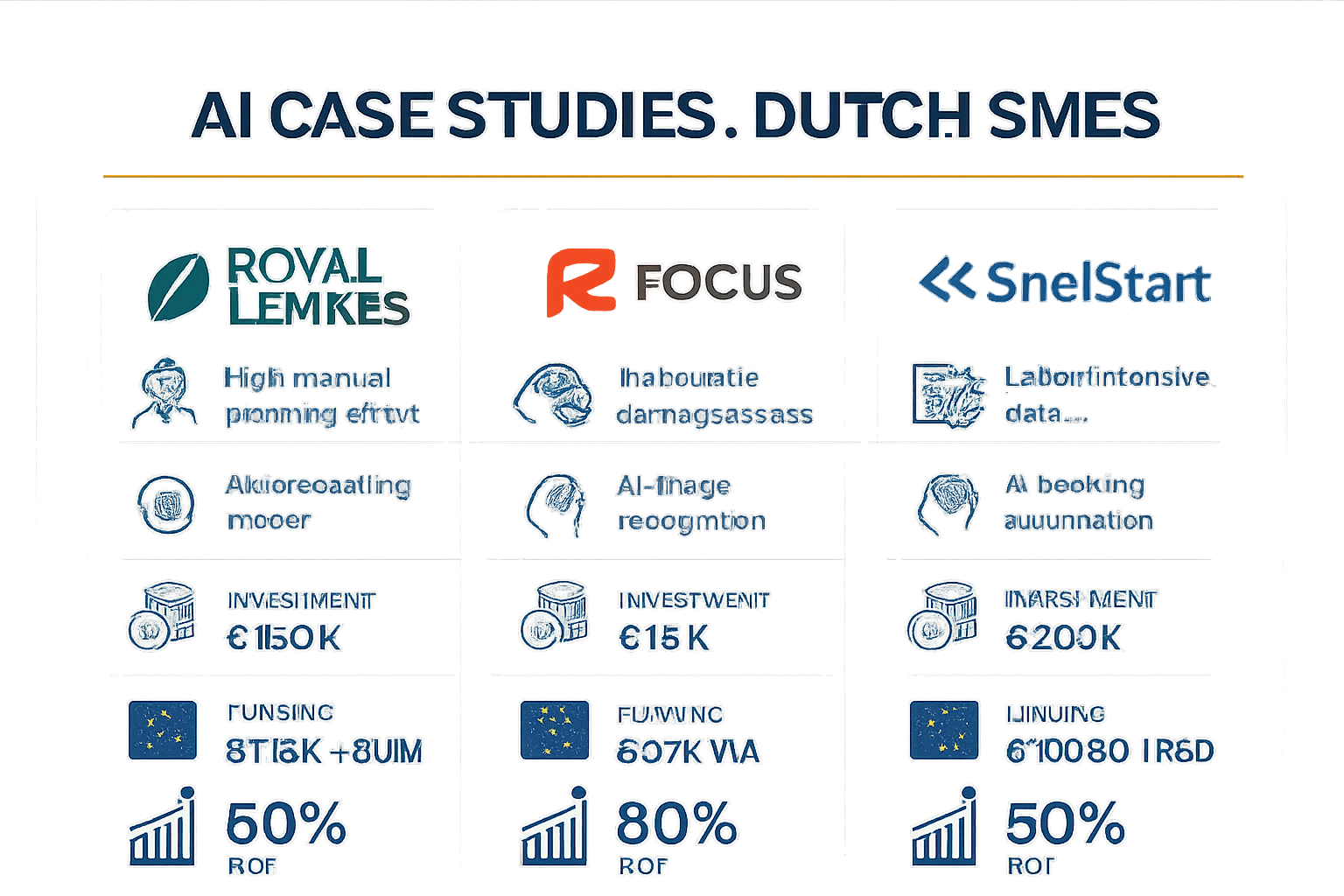 Reële casestudies die aantonen hoe MKB-bedrijven hun AI-investeringen effectief financierden en aantoonbaar rendement behaalden, wat leidt tot vertrouwen en inspiratie.