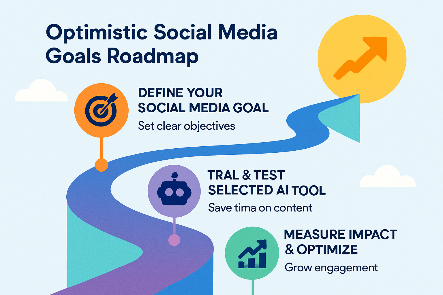 Simple 3-step plan enabling MKBs to confidently adopt AI in social media marketing with clear, measurable actions.